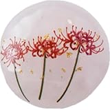 帯留め ローズクォーツと彼岸花の帯留め,和装小物 着物アクセサリー 帯飾り 天然石 浴衣