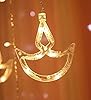 The Purple Tree Decorative Diya Diwali Light Curtain, String Lights with 12 Hanging Diyas, 8 Flashing Modes - 2.5 Meter (1 Curtain) 138 Led, Diwali Decorative Light #1