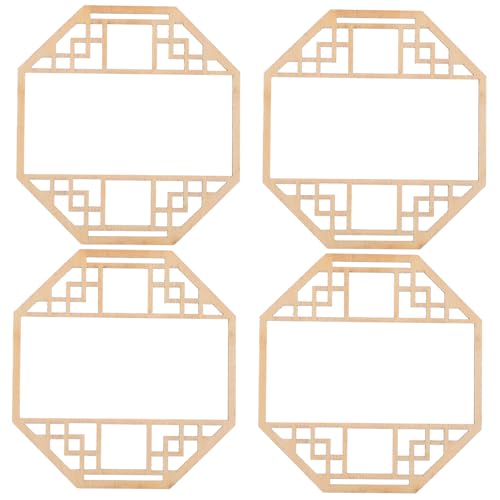 MAGICLULU 4piezas Materiales para Modelos Arquitectónicos De Estilo Chino De Ventana Cuadrada De Madera Ventana Ciega para Casa De Muñecas Modelo Tradicional Chino Materiales para Modelismo