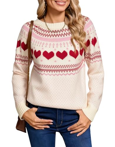 Image of Women's Vintage Fair Isle Pullover Sweater Lightweight Knit Tops