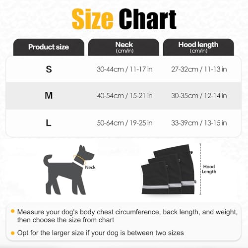 MiOYOOW Hunde Ohrenschtzer, Snood mit Lrmschutz und Reflektierenden Streifen, Gehrschutz fr Winter und Angstlinderung