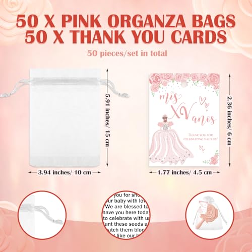 50 Sets de Espejos Compactos Rosa para Fiesta Quinceañera miniatura 3