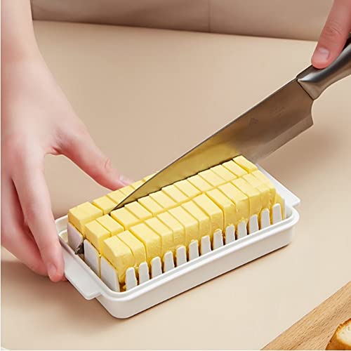 SPORTARC Butterschneider Slicer Cuts 40 Portionen Dish Box Holder Kitchen Container Storage Lid Airtight Plastic