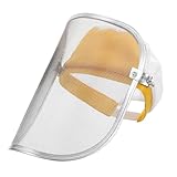 Holibanna Schutzmaske aus Edelstahl mit Netzvisier Atmungsaktive Vollgesichtsmaske für Schweiß und Schleifarbeiten Leichter Gesichtsschutz für Bau und Garten