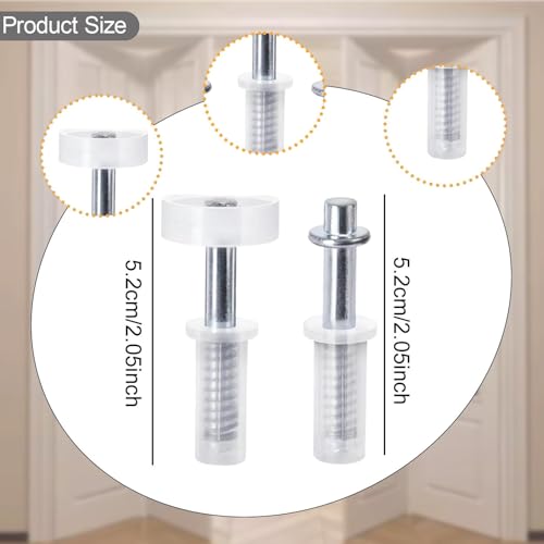 Kit de 8 Herrajes para Puertas Plegables de Clóset con Rueda Guía y Pivote Superior de Acero Inoxidable miniatura 3