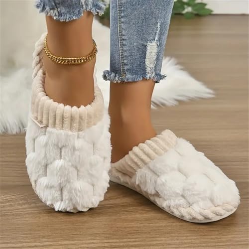 Women's Fuzzy Plush Slippers - Soft, Warm, and Cozy Indoor Slip-Ons with Non-Slip Sole for Home and Lounge Wear2