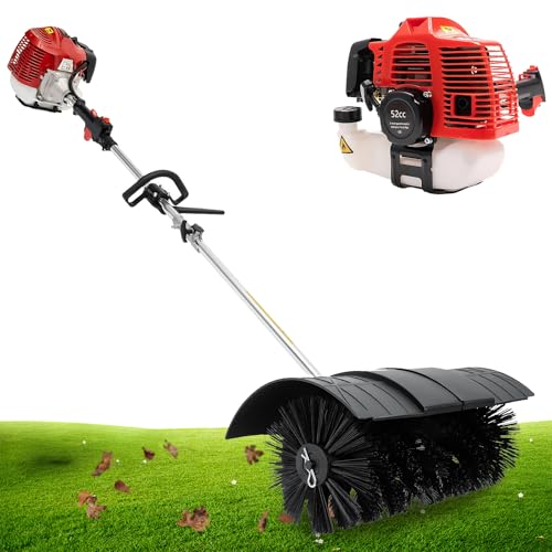 Garbenat Máquina quitanieves 52CC Soplador de nieve a gasolina 1.7KW Motor de 2 tiempos Escoba motorizada 189cm Sopladora de nieve manual Sopladores de nieve con 56cm de ancho de cepillo 2.3CV Escoba