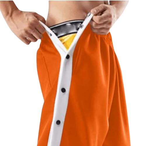 Men's Lightweight Tear Away Basketball Pants Quick Release Sports Training Button Fly Sweatpants2