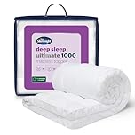 Silentnight Ultimate Deep Sleep 10cm Mattress Topper Single Bed - Luxury 4 Inch Thick Soft Mattress Enhancer Pad with Easy Fit Straps - Hypoallergenic and Machine Washable, Small Double