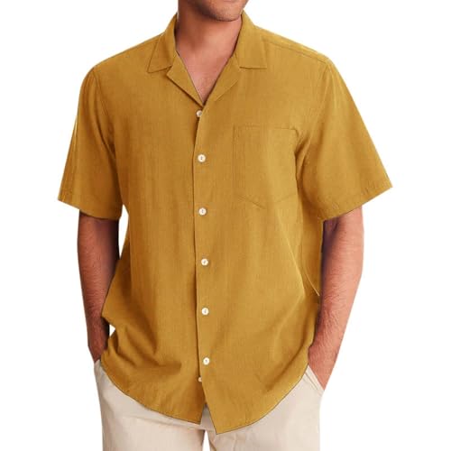Chemise hawaïenne en lin homme Hugh pour éviter la chaleur du style décontracté