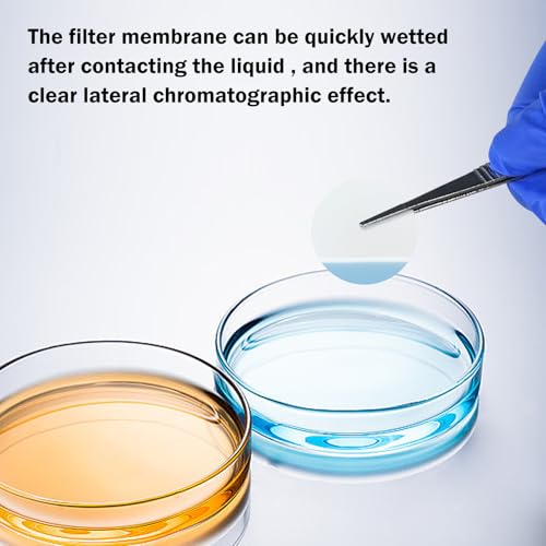 Image of 200Pcs /Pack MCE Membrane Filters, Round Mixed Cellulose Esters Lab Filter Paper, Hydrophilic Filter Paper 0.22m Pore Size, 13mm Diameter,Non Sterile