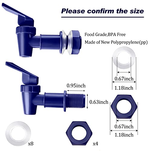 image for Honoson BPA-Free Replacement Cooler Faucet Water Bottle Jug, Dispenser