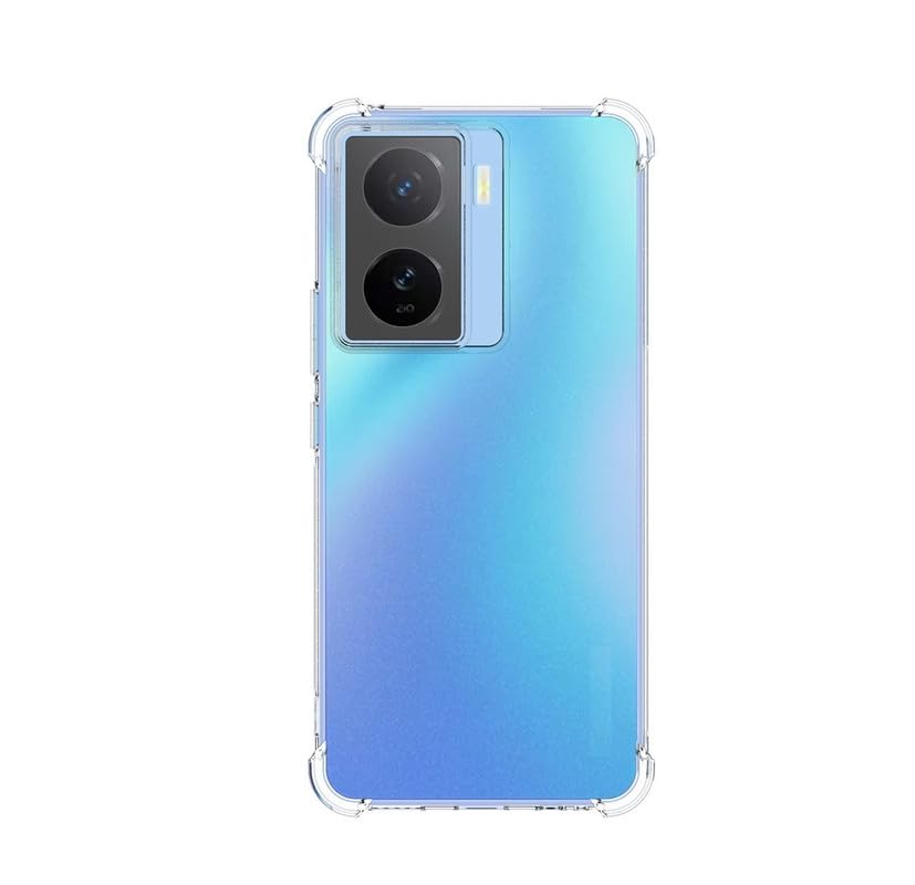 Image of FitSmart Flexible Shockproof Crystal Clear TPU Soft Bumper Back Cover with Cushioned Edges Back Cover for vivo iQOO Z7s 5G (6.38 inch) -Transparent