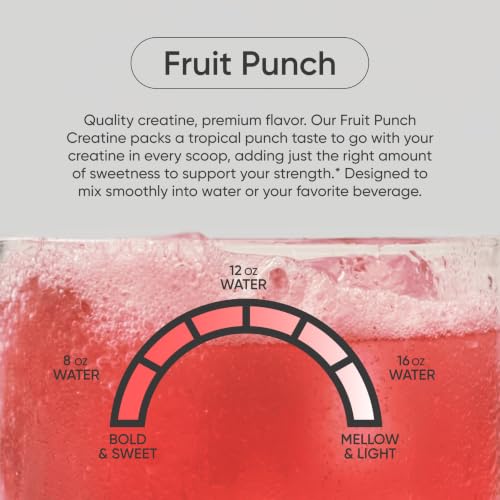 Image of Sports Research Creatine Monohydrate Powder 5g, Fruit Punch (13.97oz)