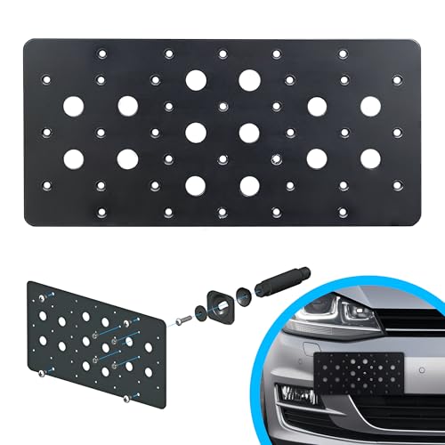 TrunkNets Inc Bumper Tow Hook License Plate Mount Bracket For Volkswagen MK7 Golf GTi 2015 16 17 18 2019
