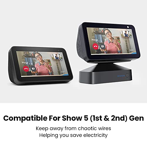 Base de bateria GGMM ES5 base para Alexa Echo Show 5, acessórios de alto-falante inteligente sem fio