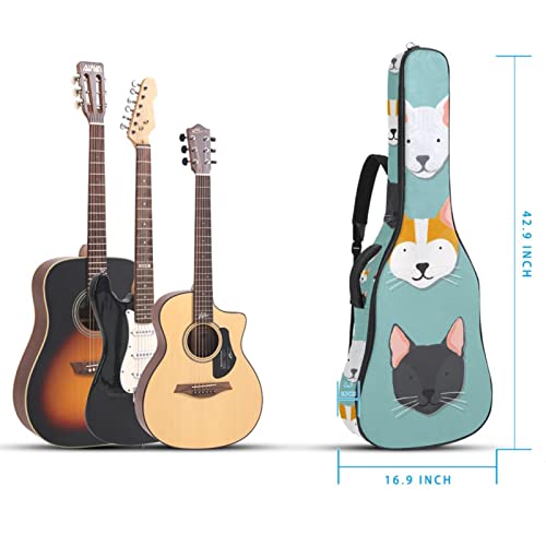 Housse étanche pour guitare acoustique avec double bandoulière et poche Motif feuillage, Multicolore 02, 42.9×16.9×4.7… - Les Beatles, Paul McCartney, John Lennon, RIngo Starr, George Harrison Housse étanche pour guitare acoustique avec double bandoulière et poche Motif feuillage, Multicolore 02, 42.9x16.9x4.7… – Image 6