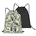 LAKUERVI Drawstring Backpack Bag 100 Dollar Sports Gym Sack Funny Money Pattern Decorative Drawstring Bag String Bag Shopping Sports Yoga Travel Backpack For Men Women Unisex