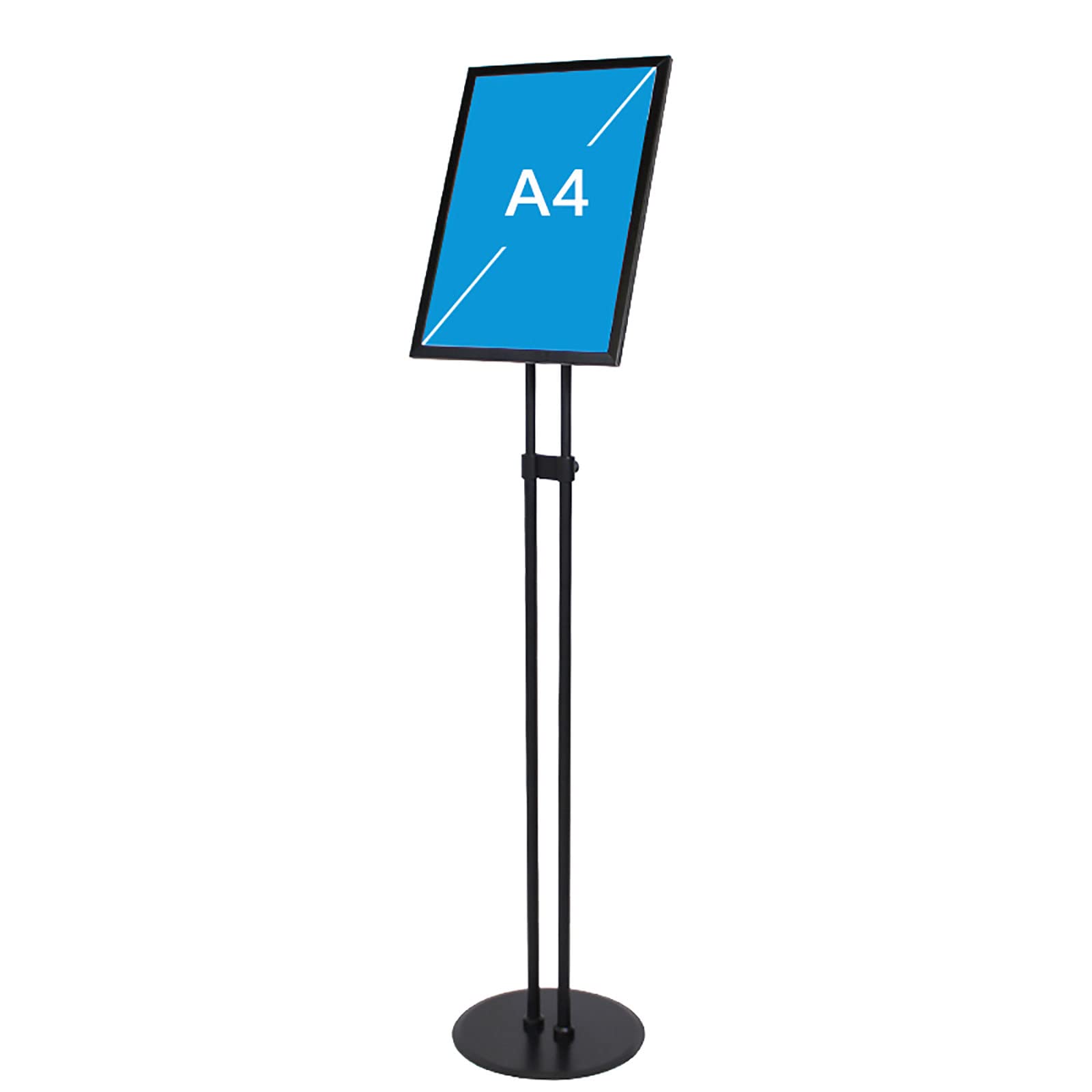 Soportes de Suelo para Carteles A3, Soportes de Pedestal para Carteles, Soportes de aleación Resistentes, Marcos para Carteles con Apertura a presión y ángulo de visión ajustabl, A4
