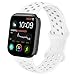 Produktbild Oumida Kompatibel mit Apple Watch Armband 38mm 42mm 40mm 44mm, Weiche Silikon Sport Ersatz Armband für iWatch Series 6/5/4/3/2/1/SE (38mm/40mm M/L, Weiß)