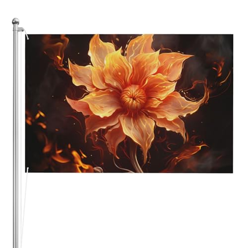 Drapeau à fleurs flammes pour remplacer les murs blancs sans effort