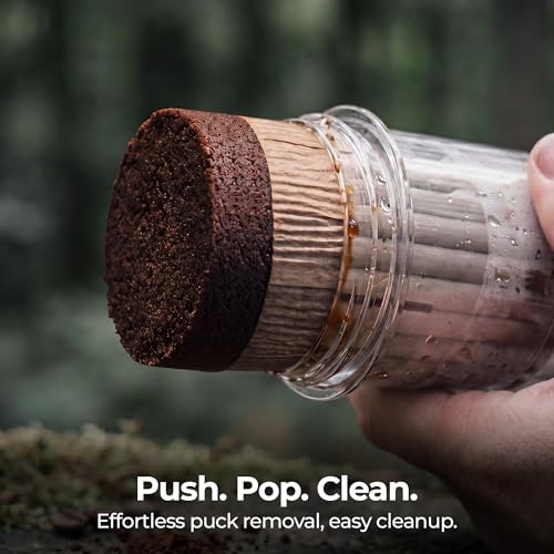 Image of D1 Camping Coffee Maker with 60-Count Filter Paper, 8oz Extra Small Portable Cold Brew & Espresso Coffee Press, French Press, Pour-Over & Espresso Style Manual Brewer,