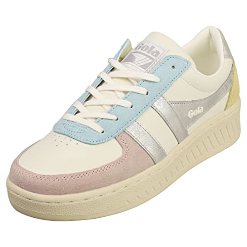 Gola Baskets Femme Grandslam Quadrant en cuir premium aux finitions soignées