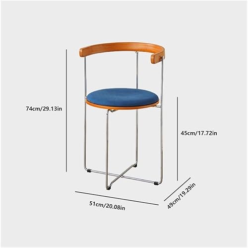 Miniatura 3 de Sillas de comedor, moderna silla plegable de madera Silla de comedor y maquillaje con respaldo, Sillas para comedor (naranja rojo)