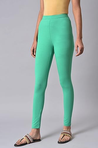 Image of W for Woman Women's Regular Fit High Rise Coral Cotton Jersey Tights