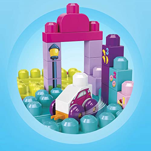 Mega Bloks Fisher-Price Toddler Building Blocks, Build N Learn Activity Table With 30 Pieces And Storage, Pink, Kids Age 1+ Years [Amazon Exclusive] #TOP6