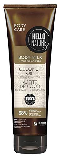 Preisvergleich Produktbild Hello Nature Körpermilch mit Kokosöl Bio Feuchtigkeit und Reparatur (1x250 ml)