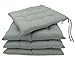 ZOLLNER Set de 4 Coussins de Chaise pour Le Jardin, 40x40 cm, Gris Clair