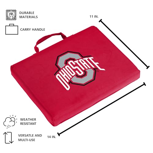 logo brands ncaa ohio state buckeyes unisex adult bleacher stadium cushion one size team color