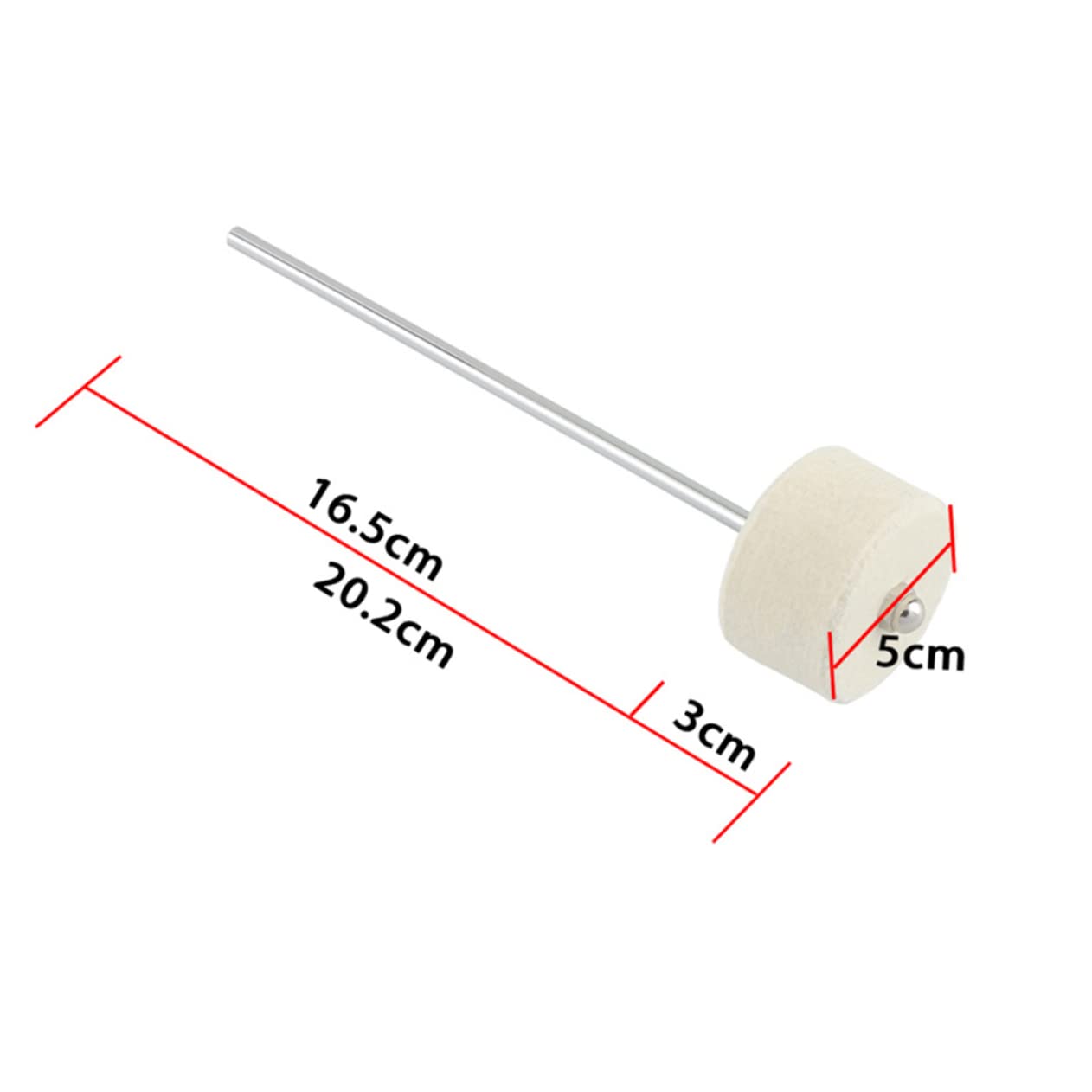 GOOHOCHY Drum Pedal Beater Mallet Bass Drum Pedal Hammer for Drums Felt Tip Sturdy and Sturdy