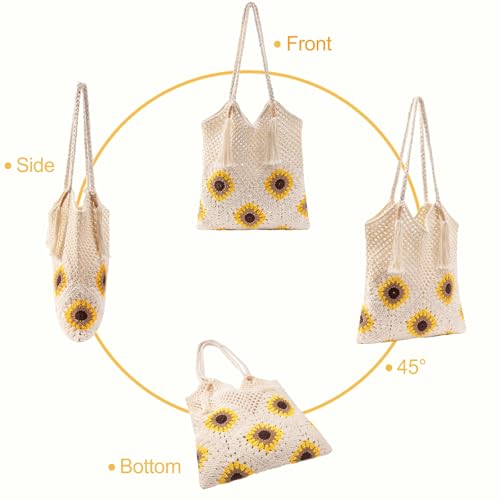 Bolso de playa de crochet para mujer miniatura 7