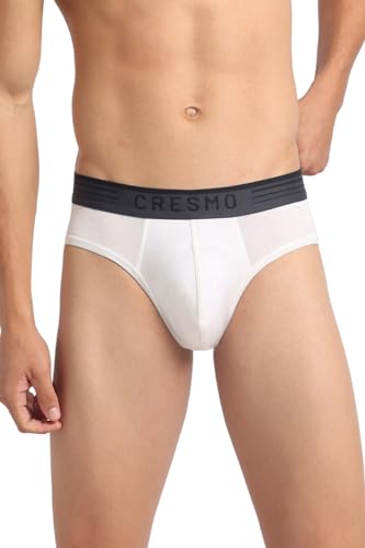 Image of Cresmo Men's|Anti-Microbial Luxury Micro Modal Underwear Breathable Ultra Soft Comfort Lightweight Brief|Pack of 2 |