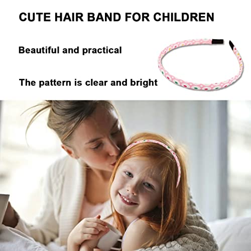 PLABBDPL Colour hair bands,6 Pieces Alice Band Girls Headbands Floral Fabric Headbands for Girls Headband for Kids Polka Dots Heart Covered Hairbands - Image 2