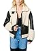 [BLANKNYC] Women's Blaze Out Faux Sherpa Moto Jacket, Blaze Out, Black, Off White, M
