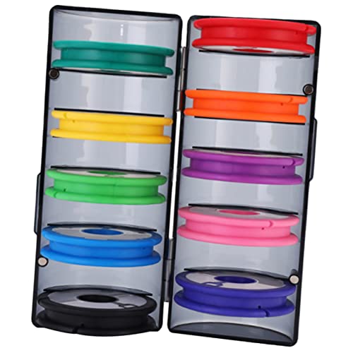KESYOO Fishing Line Spool Organizer Lightweight Winding Reel Holder with Rainbow Color Design for Easy Model Identification Portable Fishing Line Storage Box Color