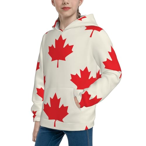Happy Canada Day Kid Hoodies Boys Sweatshirts Girls Pullover with Pocket2