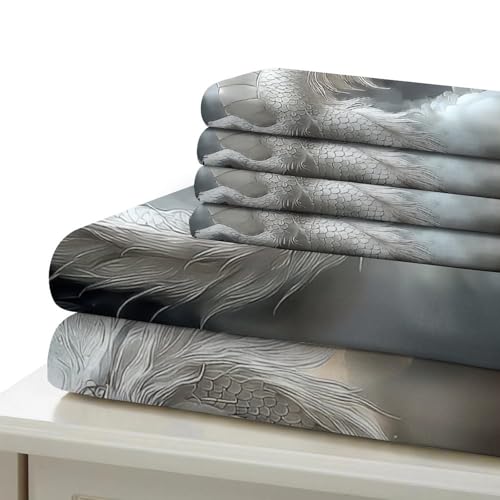 Parure de lit oiseau mythique fermeture éclair microfibre résistante