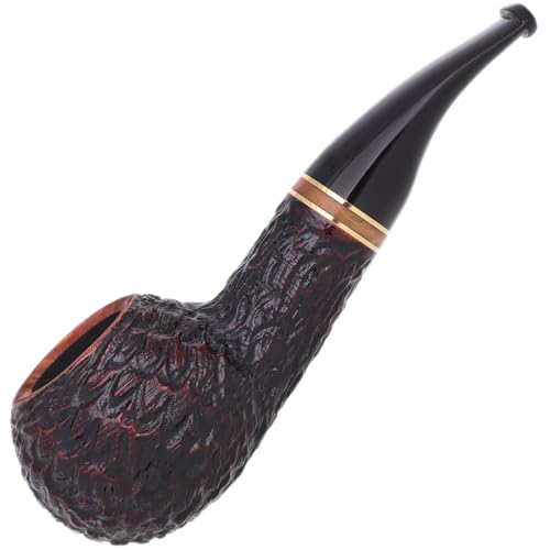 Savinelli Porto Cervo Collection - Handmade Wood Briar Pipe, Made in Italy, 6mm (Brown Rustic 320 KS)
