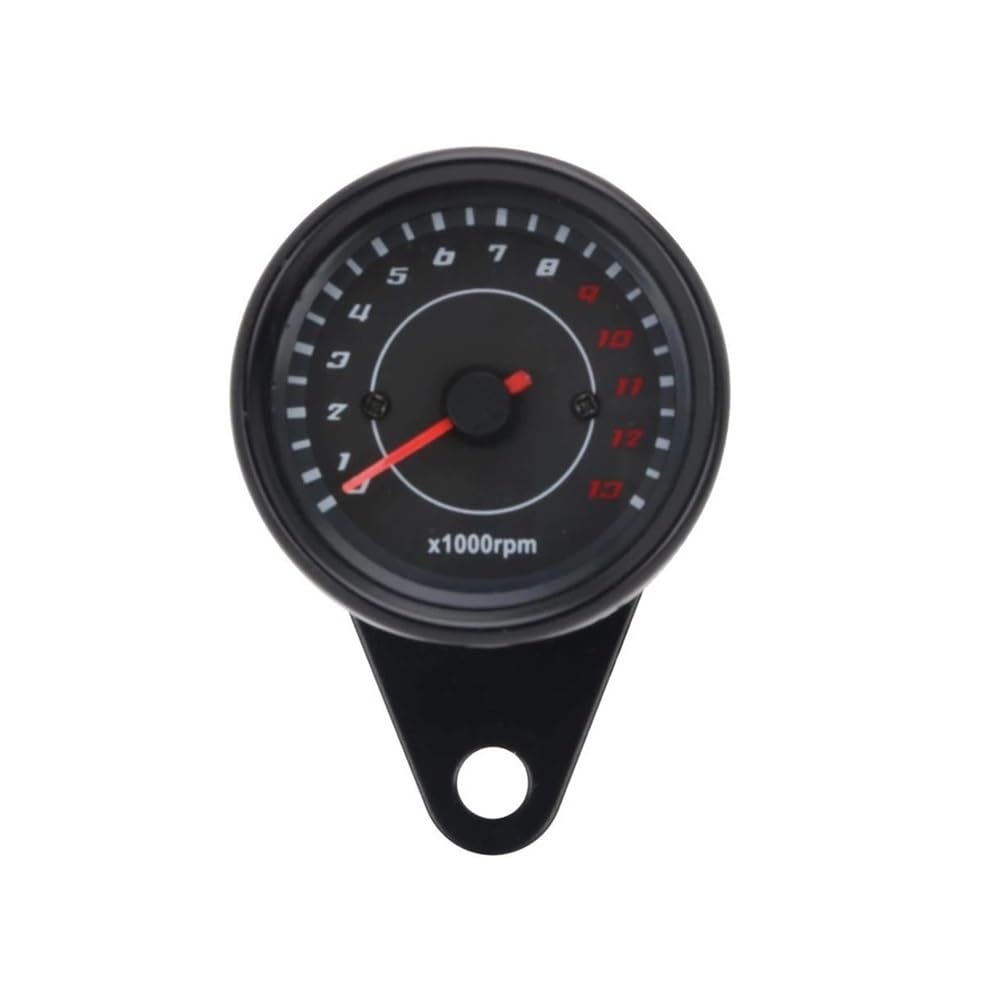 Compteur kilométrique LED Compteur Compte-Tours de Moto avec rétroéclairage LED, Compteur de Vitesse 12 V, 0 à 13000 TR/Min, Accessoires de rénovation universels