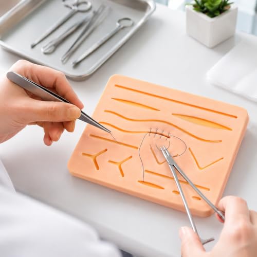 Image of Suture Practice Pad, Durable Suturing Pad for Training and Practice by MedSurgic | Nivi Stores (Pack of 2)