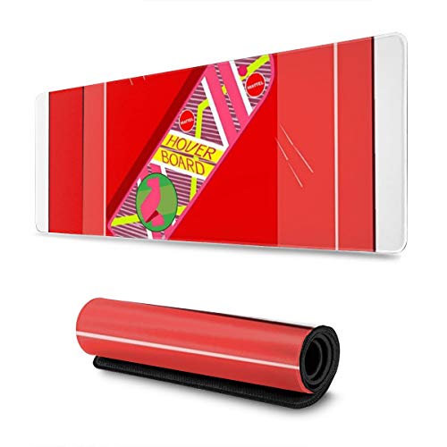 Extra großes Mauspad mit Aufschrift "Back To The Future Hoverboard Break In 2015", Schreibtisch-Mauspad – 80 x 20 x 0,3 cm (3 mm dick) – XL
