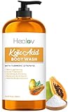 Ganskin Kojic Acid Soap for Hyperpigmentation – Skin Brightening Kojic Papaya Body Wash – Dark Spot Soap Reduces Acne, Scars, and Evens Tone – Turmeric Body Wash for Brighter Glowing Tone