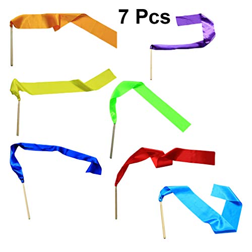 Tomaibaby 7 Stks Danslinten Streamer Baton Twirling Rod Stick Kleurrijke Ritmische Gymnastiek Linten Voor Kind Kind… - Image 8