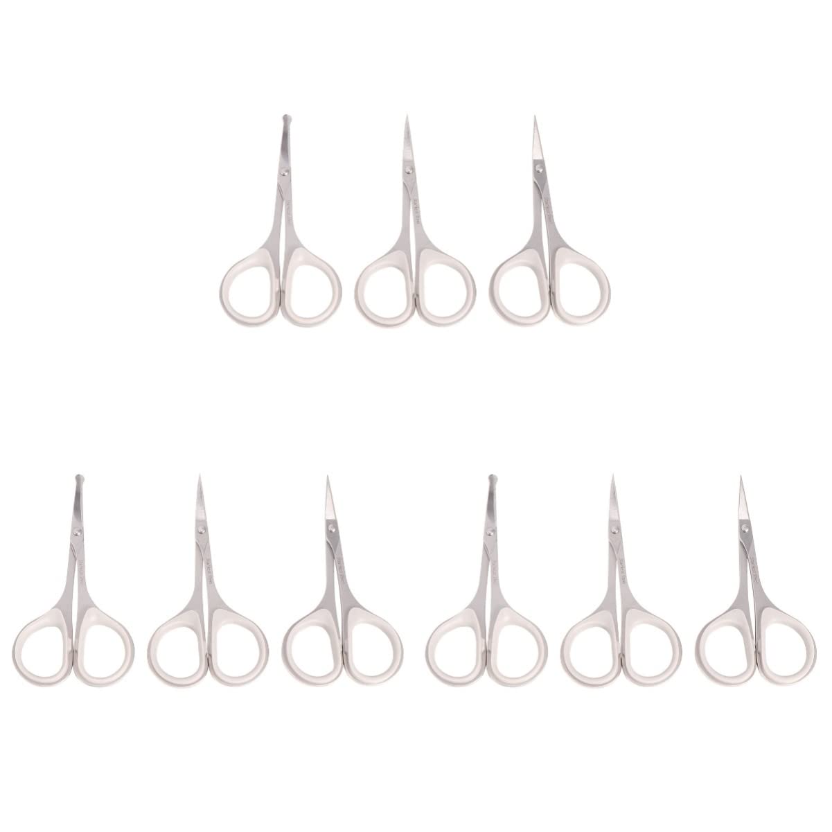 FRCOLOR 9 Pz Forbici a Punta Forbici Per Peli Del Naso Taglia Peli Del Naso Per Tagliare La Barba Vibrisse Per Baffi Taglia Sopracciglia Viso Per Ciglia