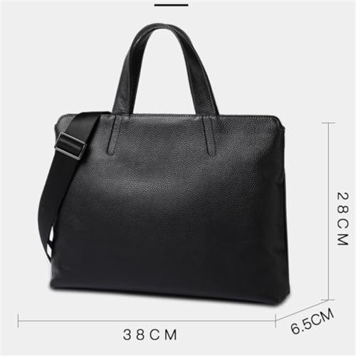 Genuine Leather Handbag Business Casual Horizontal Bag Bag Layer Cowhide Large Capacity Briefcase4