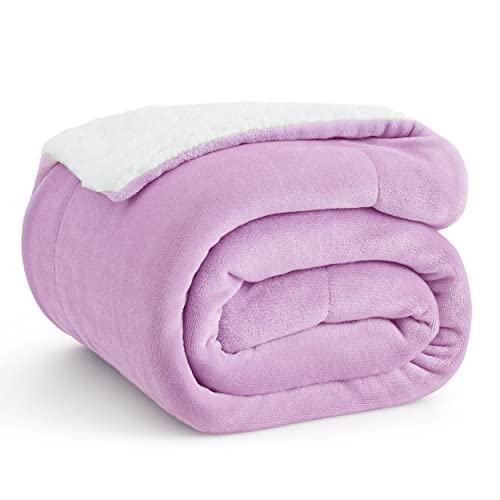 Bedsure GentleSoft Sherpa Fleece Throw Blanket for Couch -...